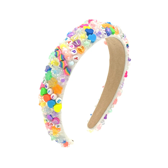 Rainbow Beaded Headband