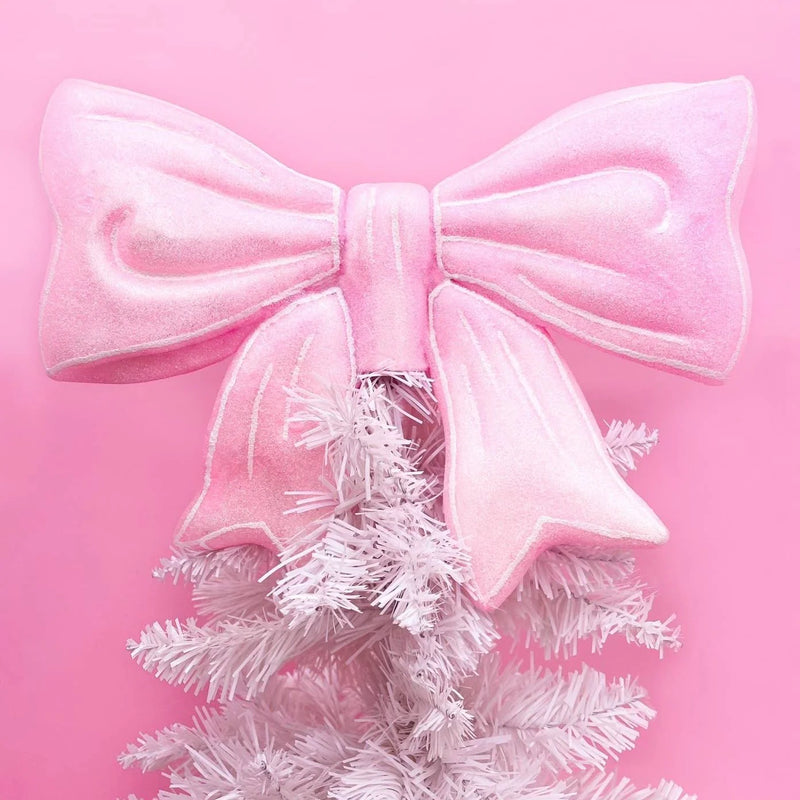 Pink Bow Tree Topper