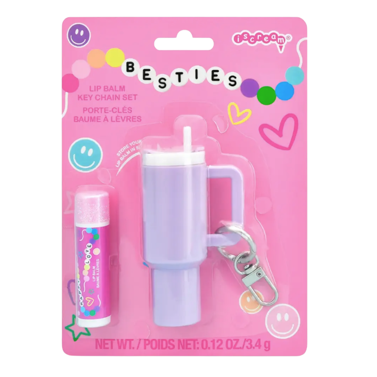 Besties Lip Balm Keychain