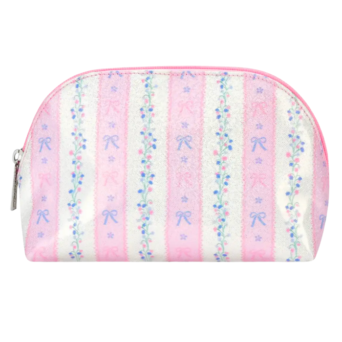 Floral Bow Cosmetic Bag