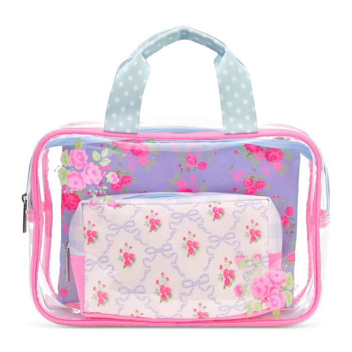 Floral Cosmetic Bag Trio