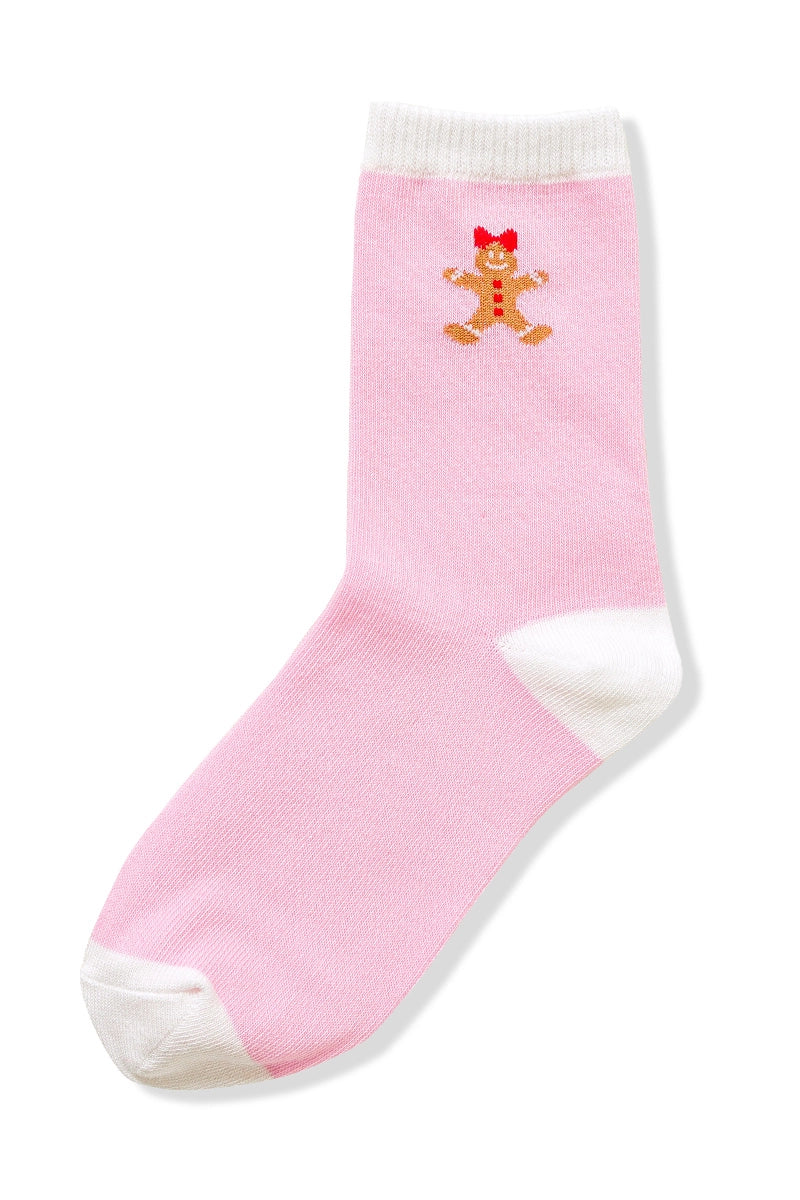 Pink Gingerbread Socks