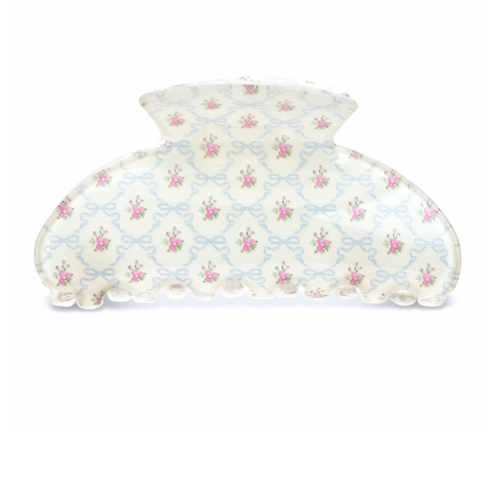 White Floral Hair Clip
