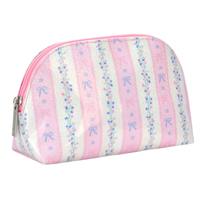 Floral Bow Cosmetic Bag