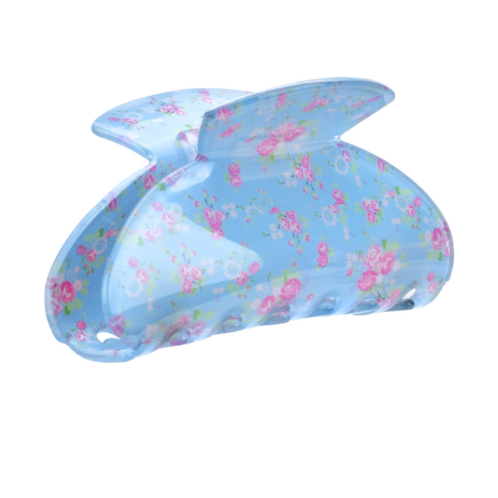Blue Floral Hair Clip