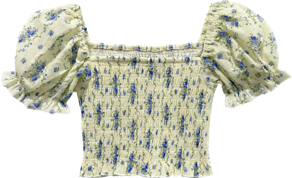 Yellow Floral Marlee Top