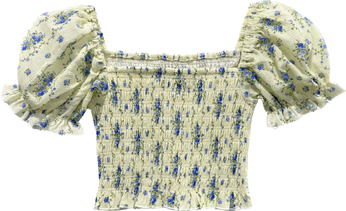 Yellow Floral Marlee Top