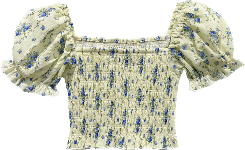 Yellow Floral Marlee Top