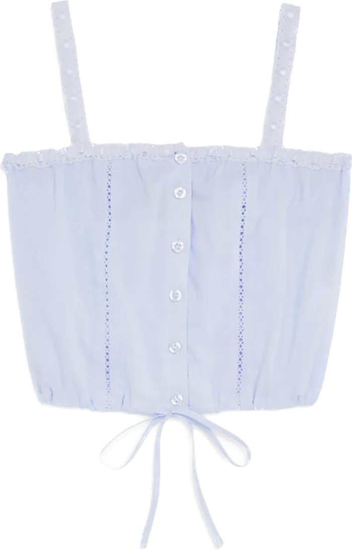 Light Blue Willow Lace Tank
