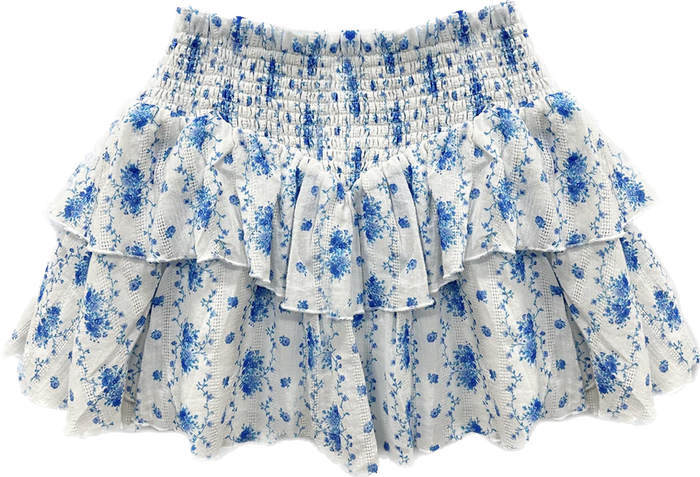Blue Floral Brooke Skirt