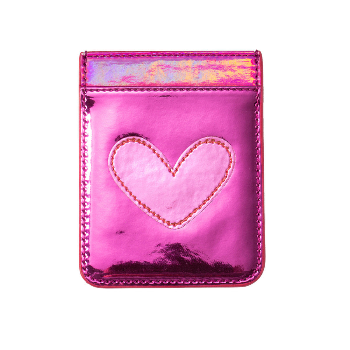 Iridescent Pink Heart Phone Wallet