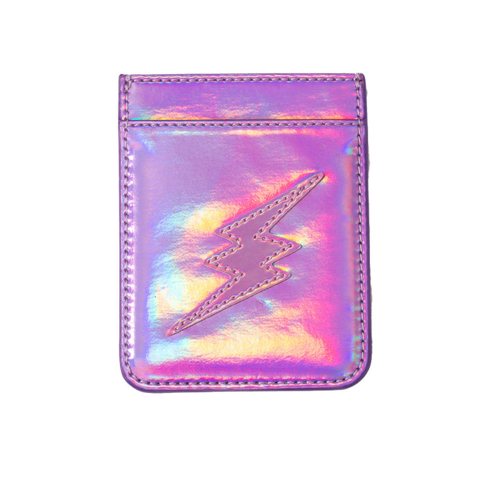 Iridescent Purple Lightning Bolt Phone Wallet