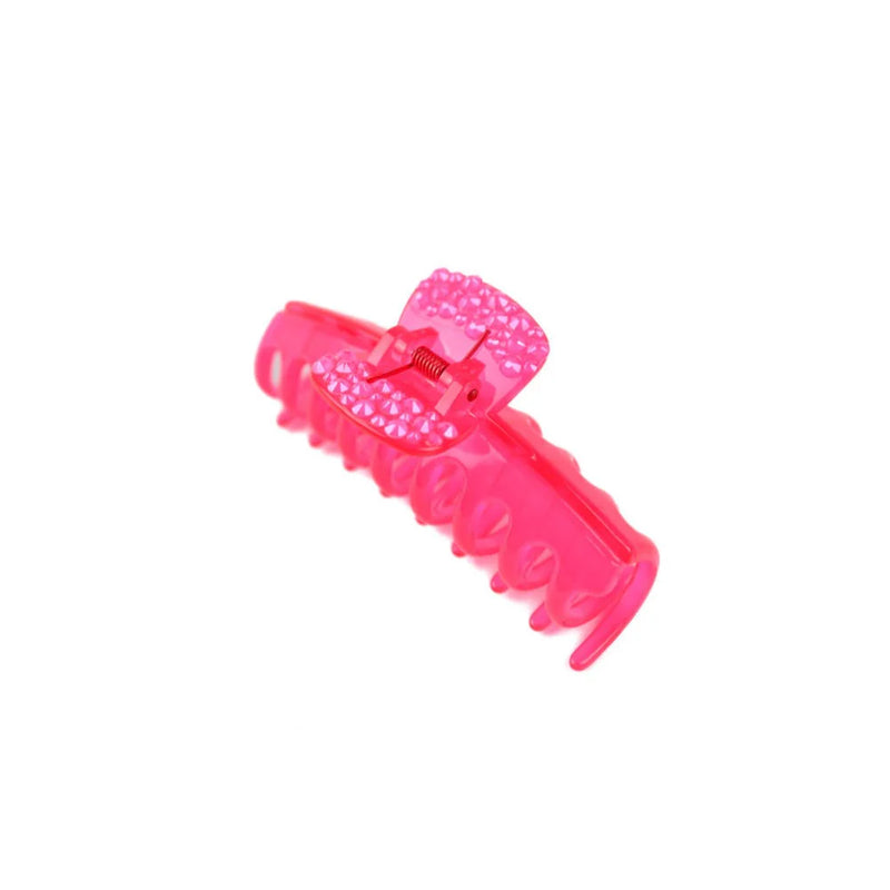 Hot Pink Rhinestone Claw Clip