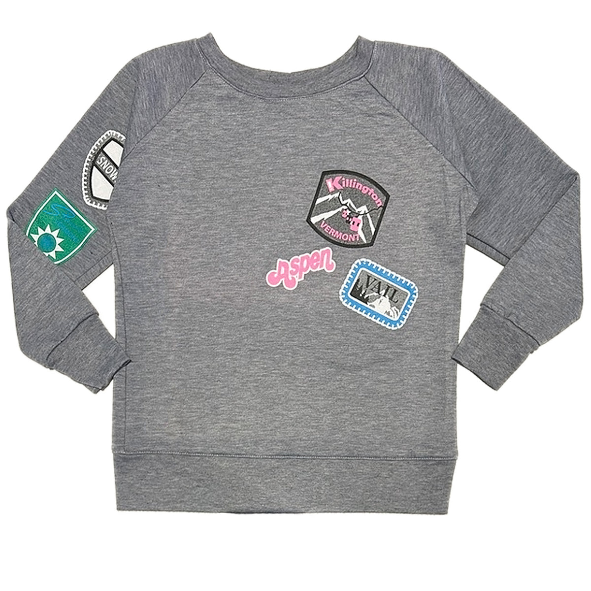 Grey Ski Raglan Sweatshirt