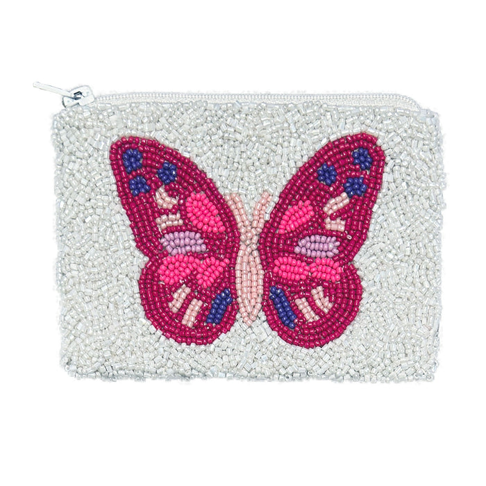 Butterfly Beaded Coin Purse