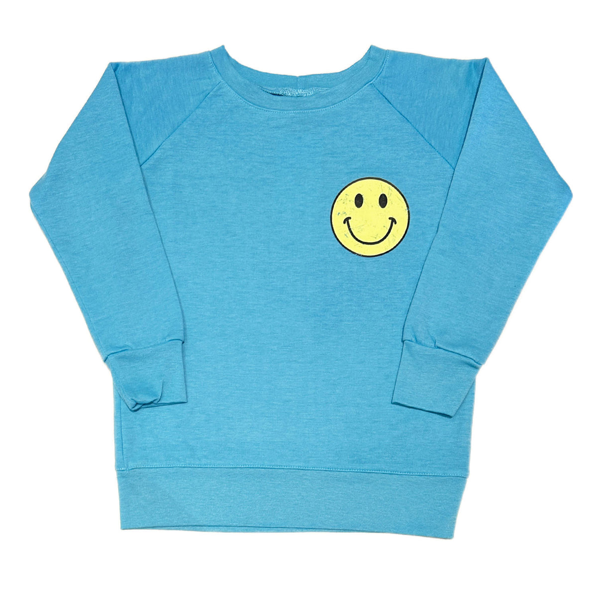 Blue Smiley Raglan