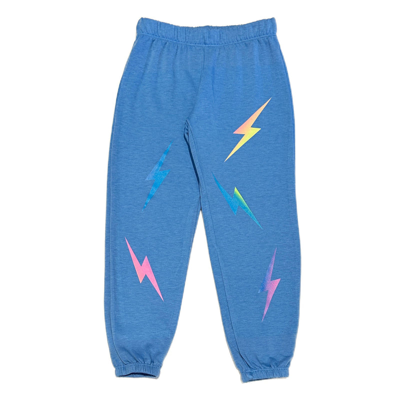 Blue Scatter Bolt Sweats