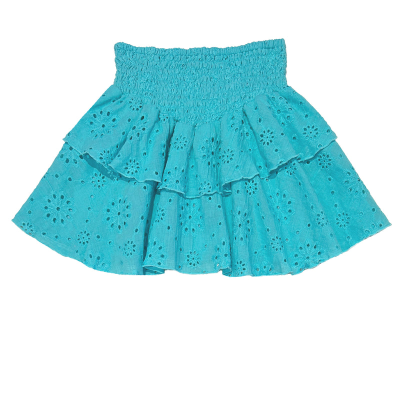 Eyelet Ruched Skirt