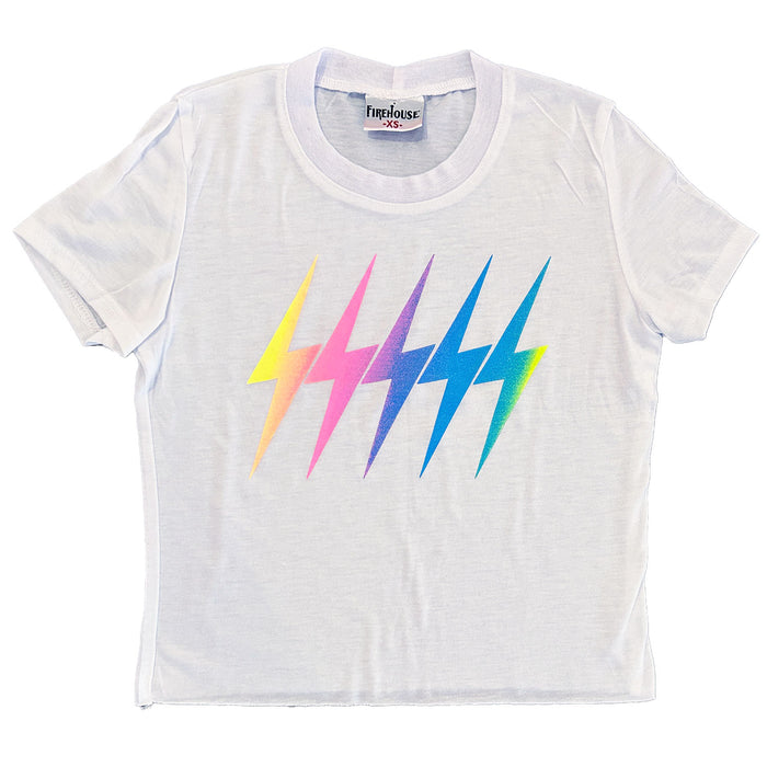 White Ombre Bolt Tee