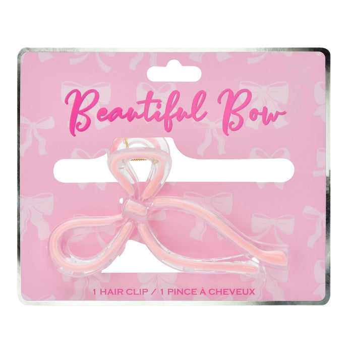 Pink Bow Hair Clip