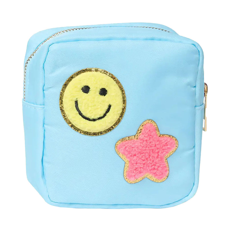 Blue Small Happy Pouch