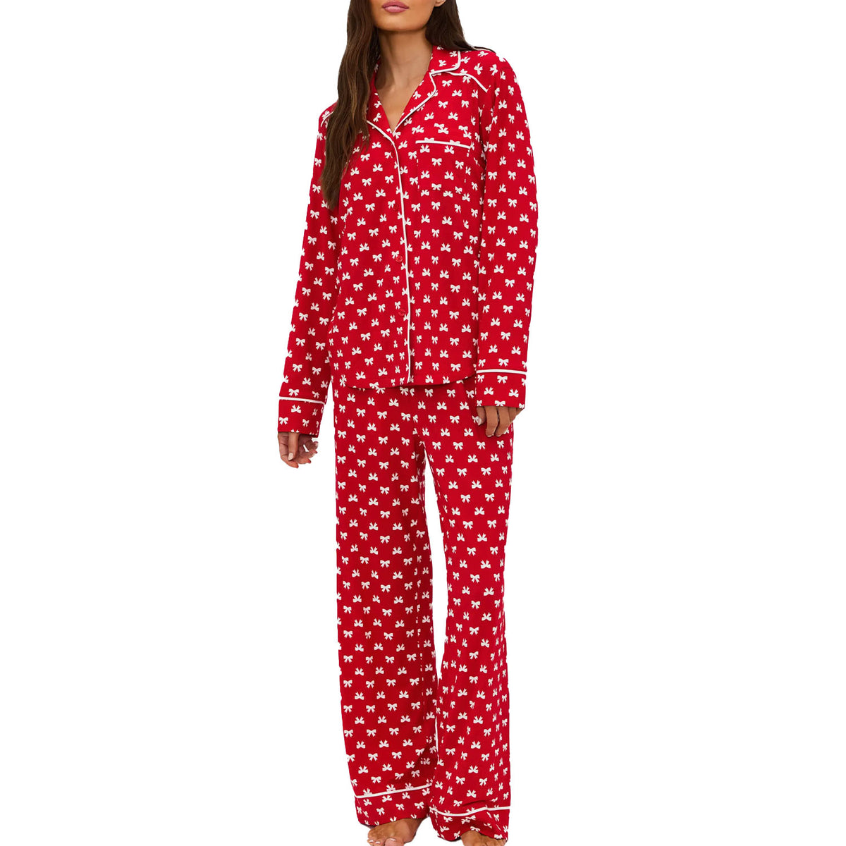 Beach Riot Livy & Connie PJ Set - Peppermint Bows