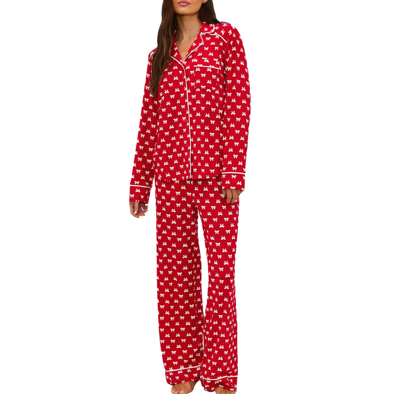 Beach Riot Livy & Connie PJ Set - Peppermint Bows