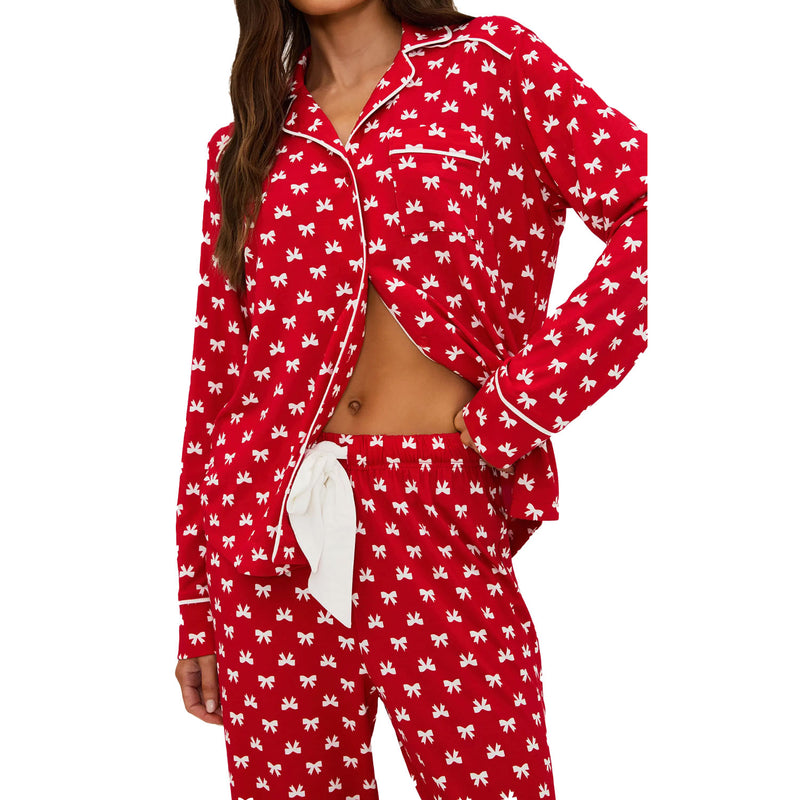 Beach Riot Livy & Connie PJ Set - Peppermint Bows