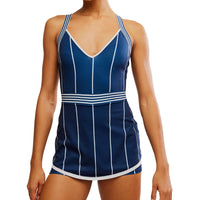FP Movement Cool On The Court One Piece - Pinstripe Navy Combo