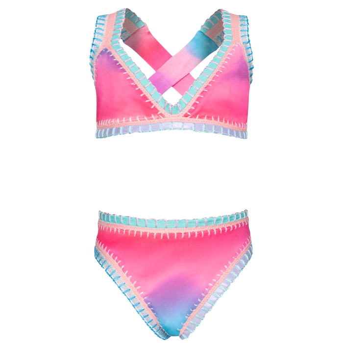 Metallic Embroidered Bikini