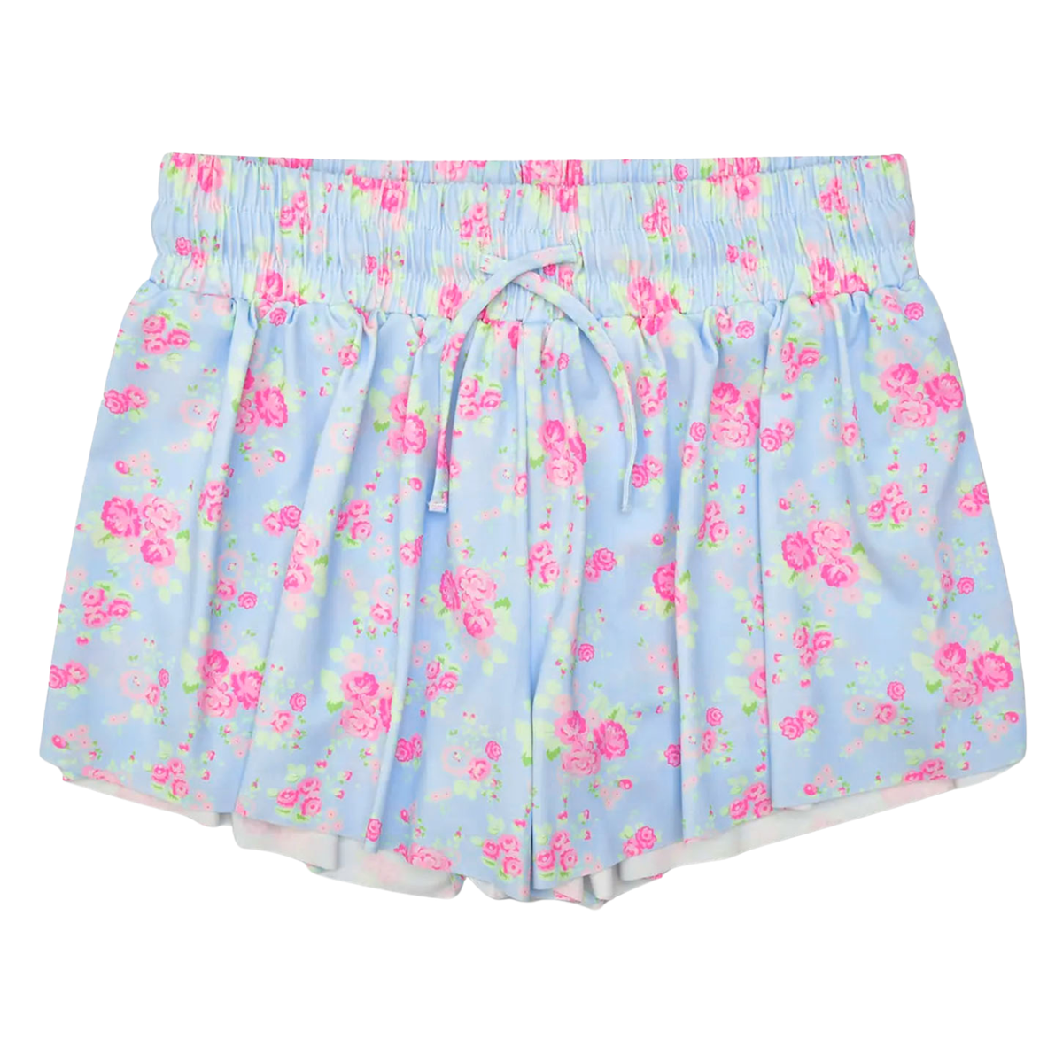 Blue Floral Butterfly Shorts