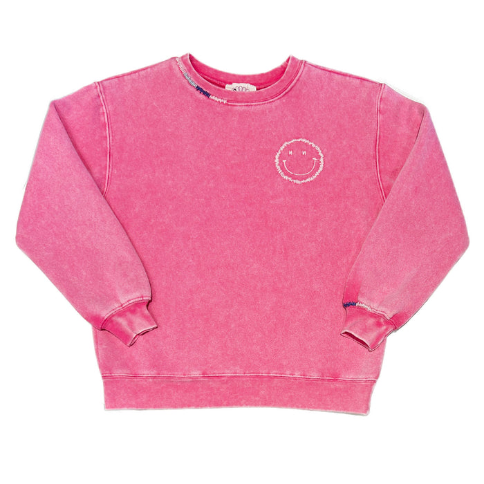 Embroidered Smiley Sweatshirt