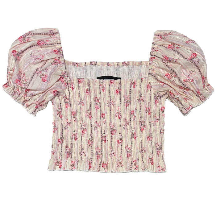 Pink Floral Marlee Top