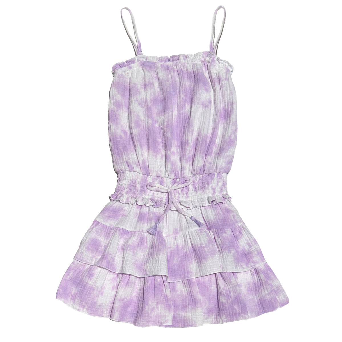 Purple Tie Dye Gauze Dress