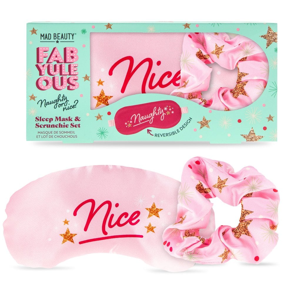 Naughty / Nice Sleep Mask & Scrunchie Set