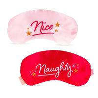 Naughty / Nice Sleep Mask & Scrunchie Set