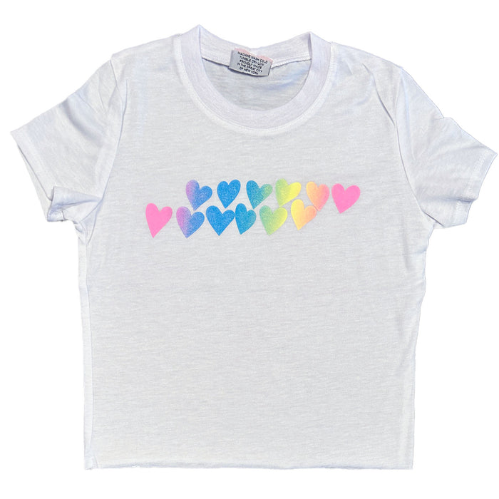 White Ombre Heart Tee