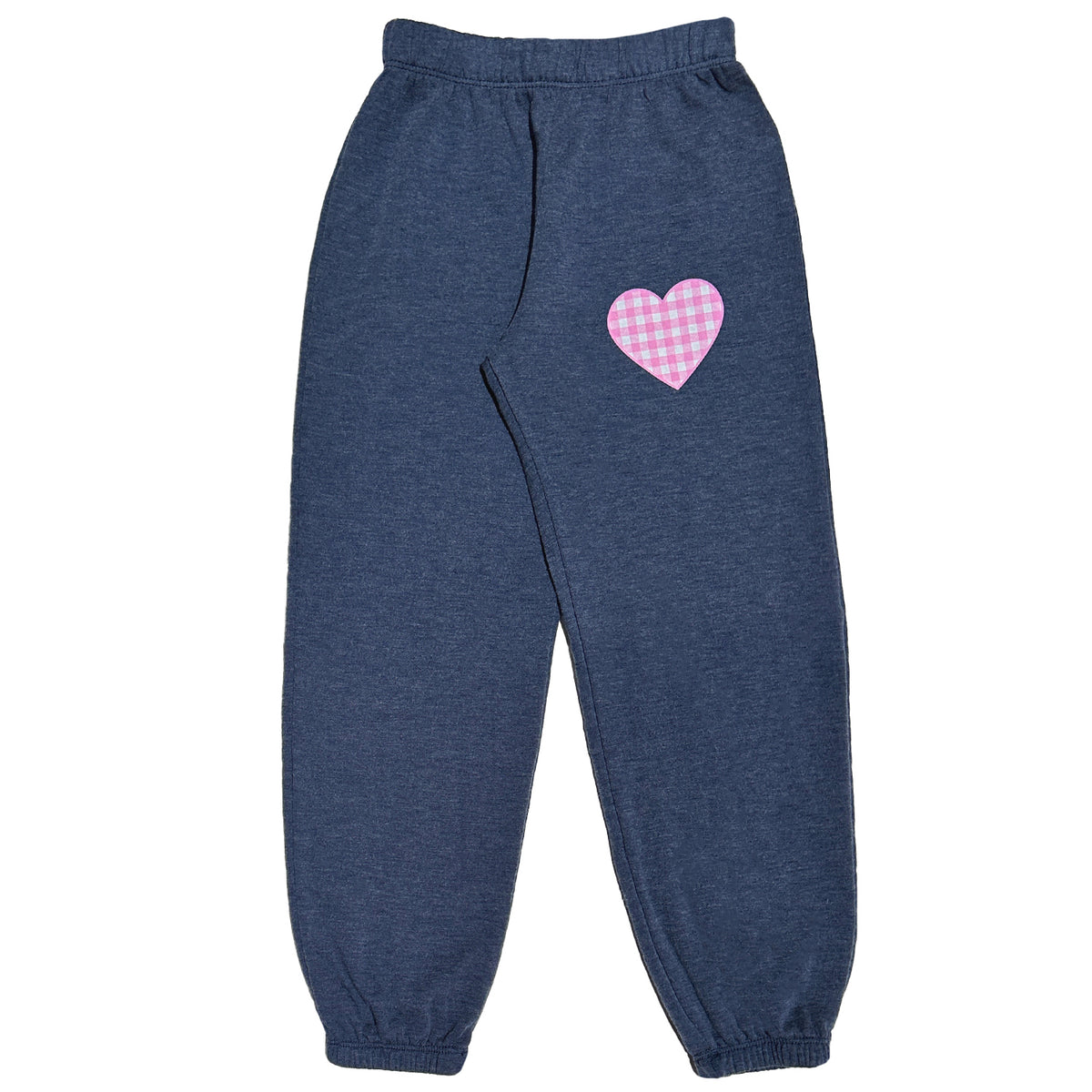 Navy Checkered Heart Sweats