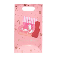 Cozy & Sweet Candy Cane Foot Mask & Socks Set