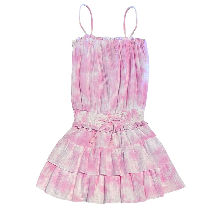 Pink Tie Dye Gauze Dress