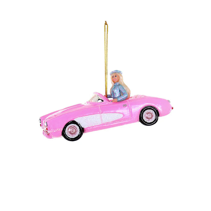 Pink Barbie Corvette Ornament