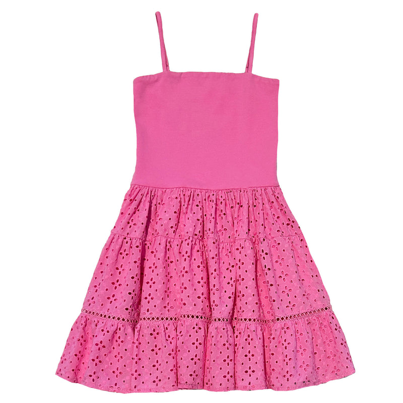 Pink Eyelet Tank Dress
