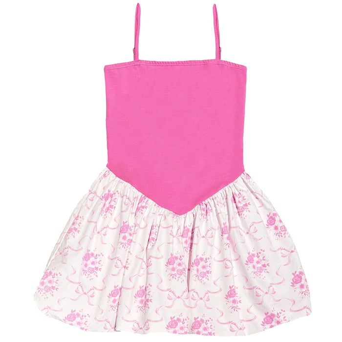 Pink Bow Toile Bubble Dress