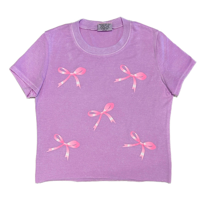 Purple Bow Tee