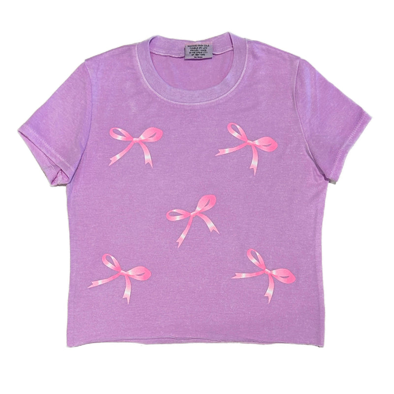 Purple Bow Tee