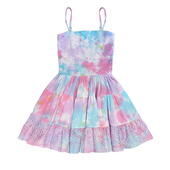 Tie Dye Eyelet Dress