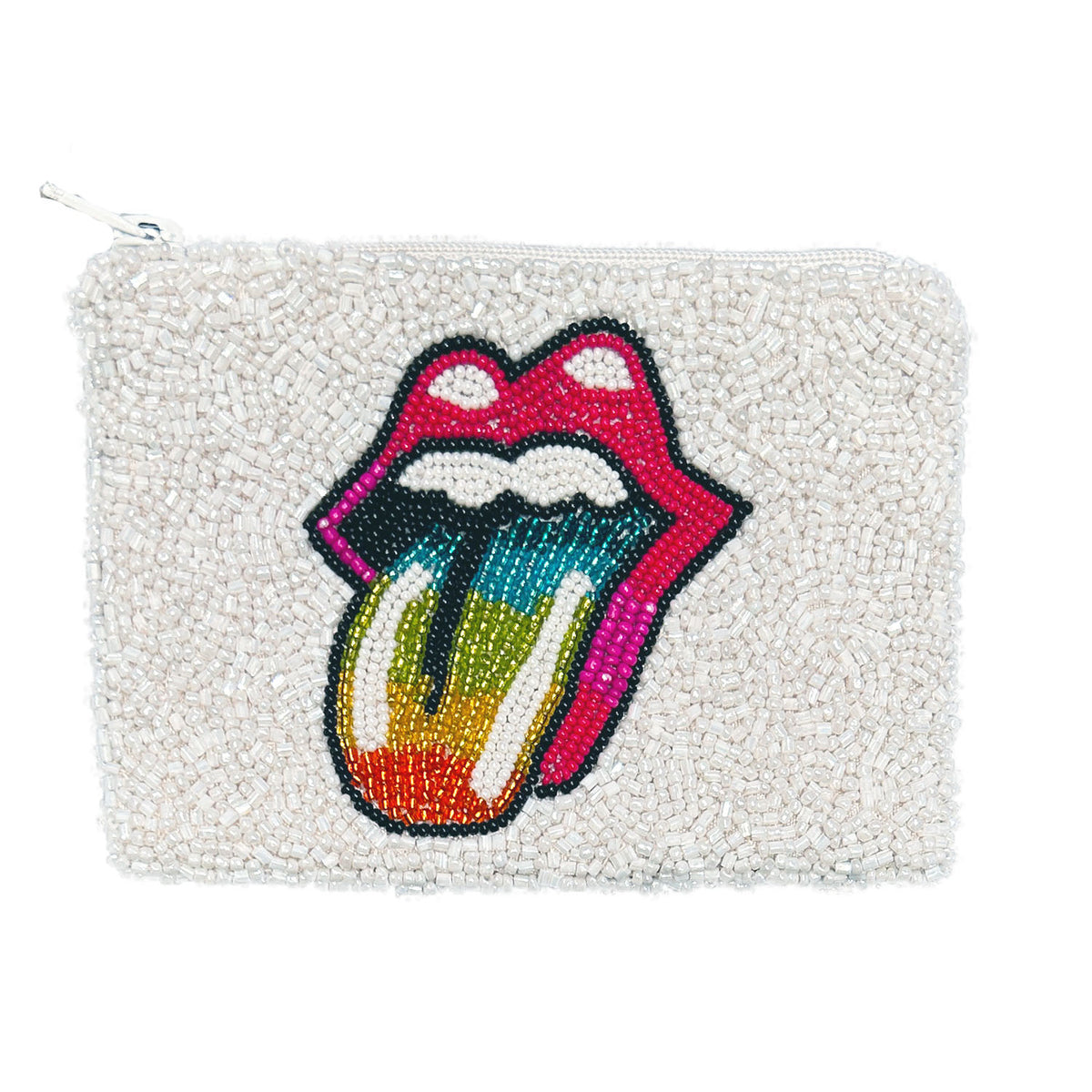 Rainbow Tongue Beaded Coin Purse