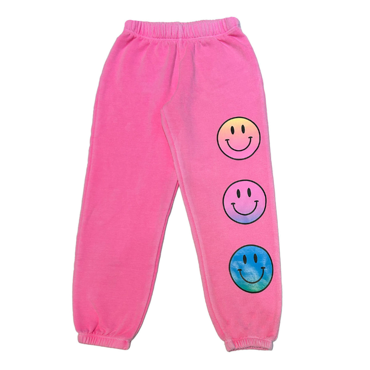 Smiley Trio Sweatpants - Pink