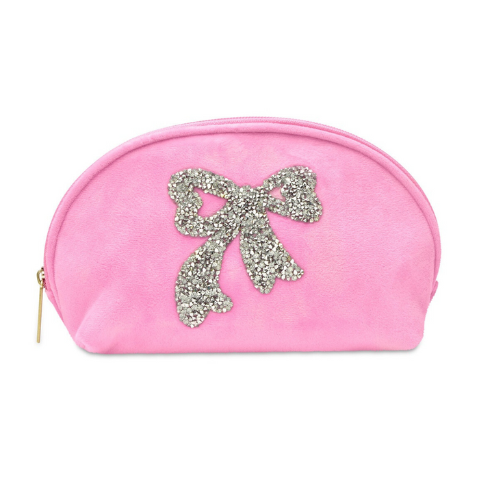 Glitter Bow Cosmetic Bag