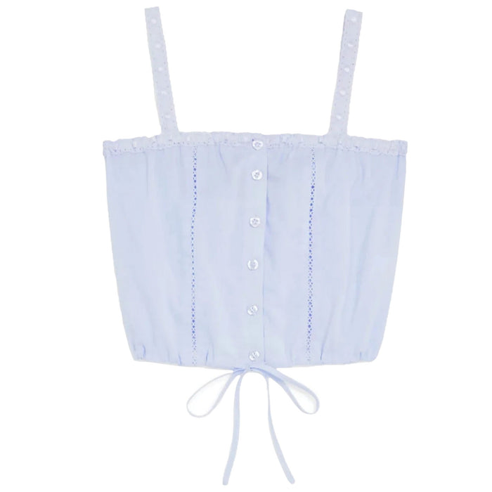 Light Blue Willow Lace Tank